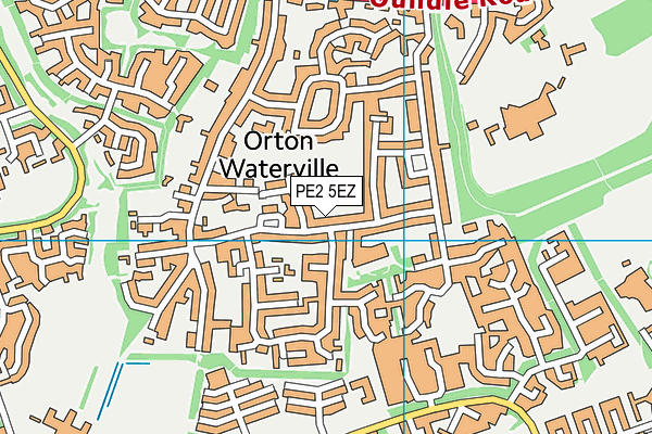 PE2 5EZ map - OS VectorMap District (Ordnance Survey)