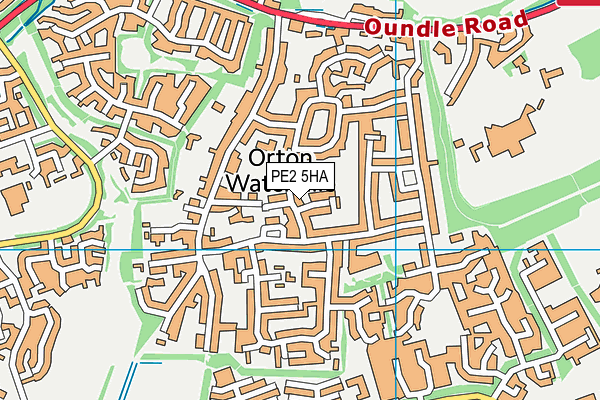 PE2 5HA map - OS VectorMap District (Ordnance Survey)