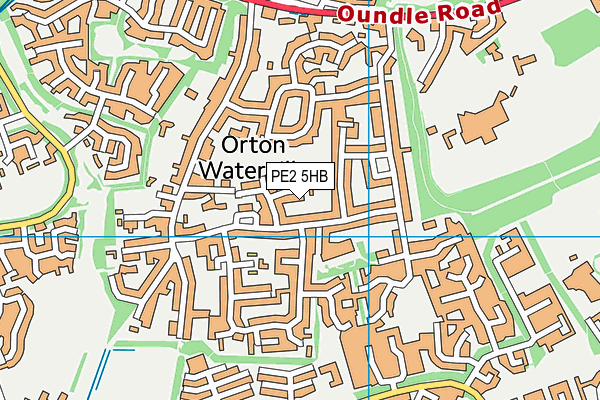 PE2 5HB map - OS VectorMap District (Ordnance Survey)