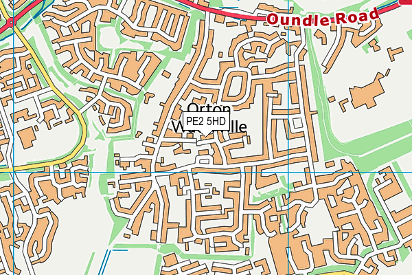 PE2 5HD map - OS VectorMap District (Ordnance Survey)