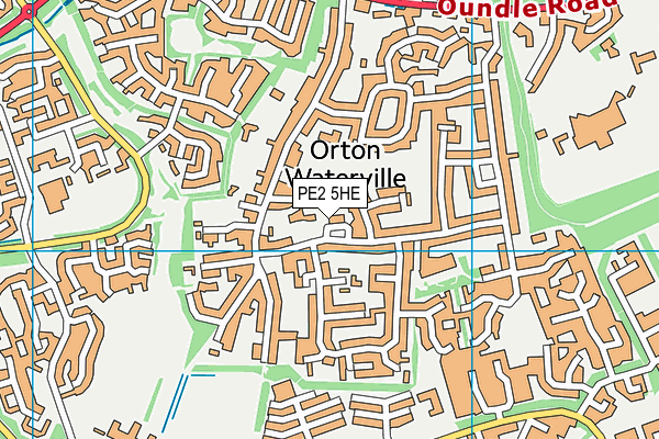 PE2 5HE map - OS VectorMap District (Ordnance Survey)