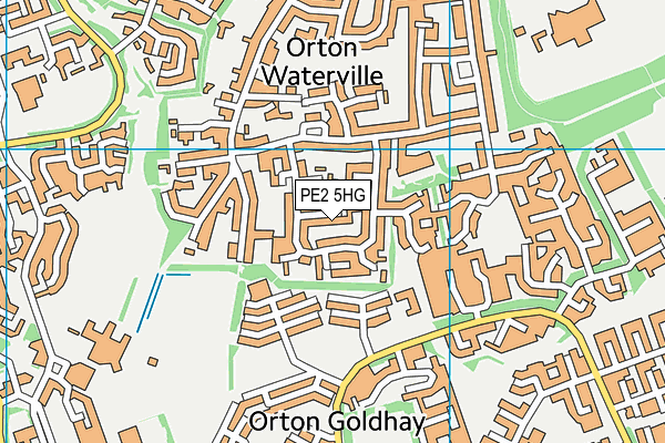 PE2 5HG map - OS VectorMap District (Ordnance Survey)