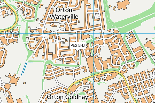PE2 5HJ map - OS VectorMap District (Ordnance Survey)