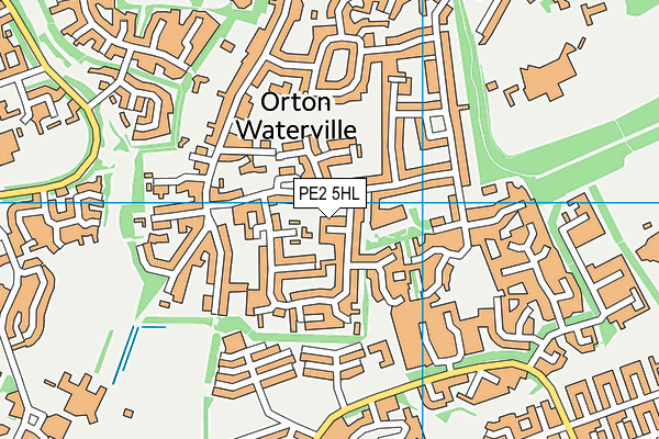 PE2 5HL map - OS VectorMap District (Ordnance Survey)