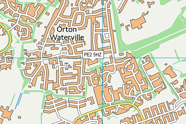 PE2 5HZ map - OS VectorMap District (Ordnance Survey)