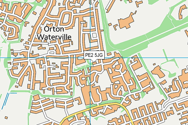 PE2 5JG map - OS VectorMap District (Ordnance Survey)