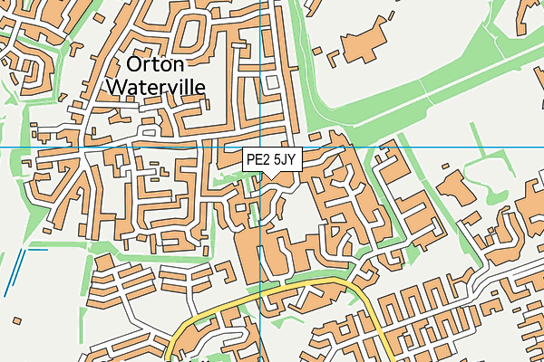 PE2 5JY map - OS VectorMap District (Ordnance Survey)