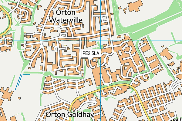 PE2 5LA map - OS VectorMap District (Ordnance Survey)