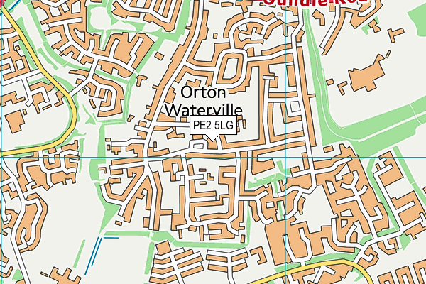 PE2 5LG map - OS VectorMap District (Ordnance Survey)