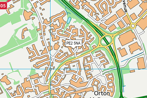 PE2 5NA map - OS VectorMap District (Ordnance Survey)