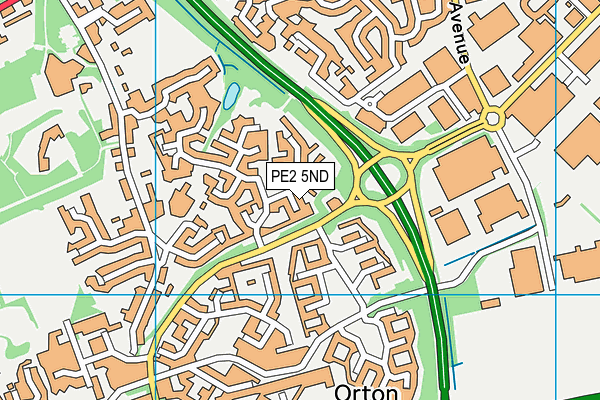 PE2 5ND map - OS VectorMap District (Ordnance Survey)