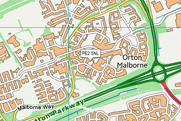 PE2 5NL map - OS VectorMap District (Ordnance Survey)