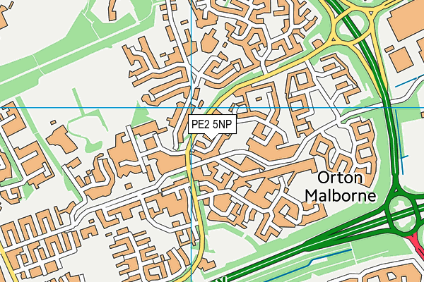 PE2 5NP map - OS VectorMap District (Ordnance Survey)