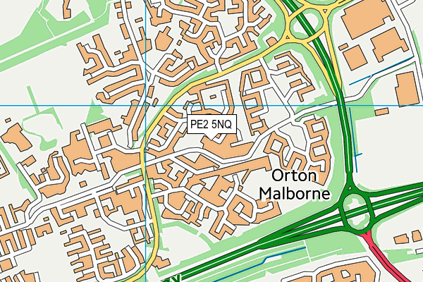 PE2 5NQ map - OS VectorMap District (Ordnance Survey)