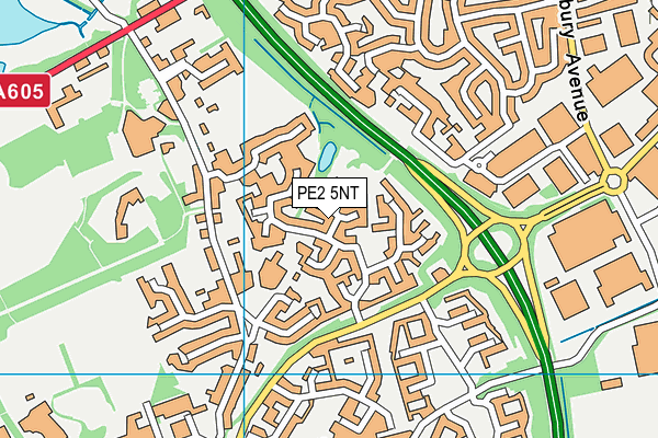 PE2 5NT map - OS VectorMap District (Ordnance Survey)