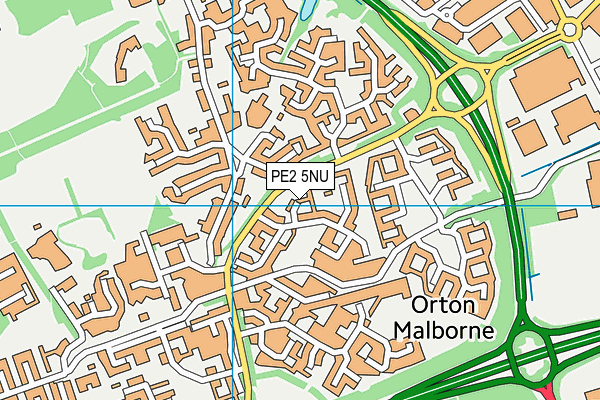 PE2 5NU map - OS VectorMap District (Ordnance Survey)