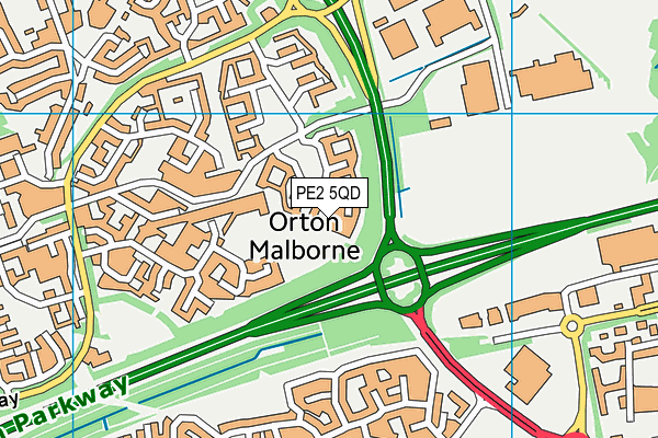 Leighton Recreation Ground map (PE2 5QD) - OS VectorMap District (Ordnance Survey)