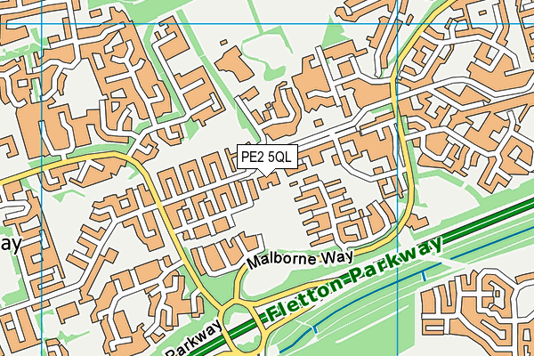 Braybrook Primary Academy map (PE2 5QL) - OS VectorMap District (Ordnance Survey)