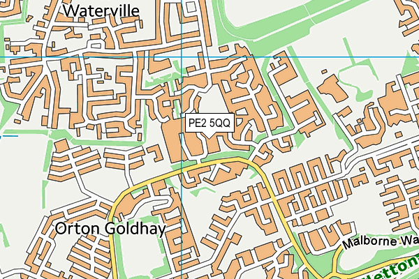 PE2 5QQ map - OS VectorMap District (Ordnance Survey)