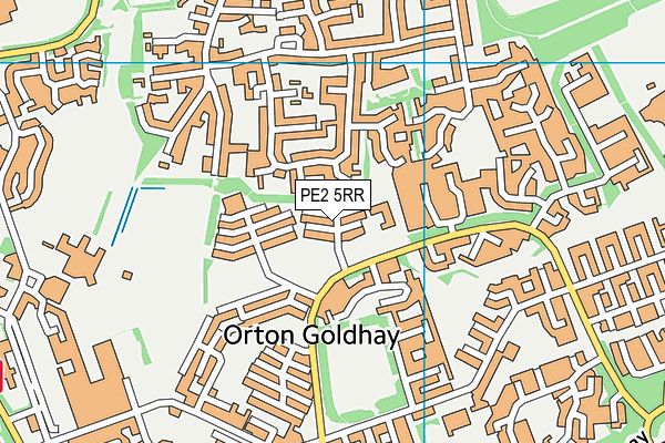 PE2 5RR map - OS VectorMap District (Ordnance Survey)