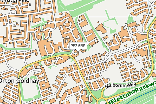 PE2 5RS map - OS VectorMap District (Ordnance Survey)