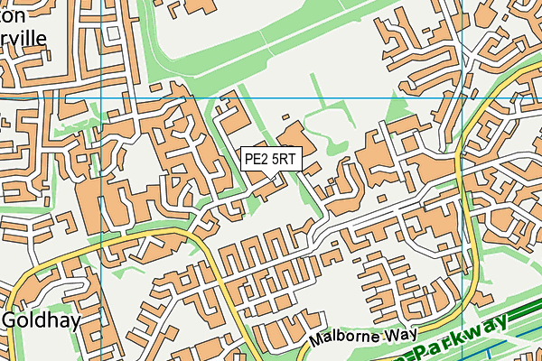 PE2 5RT map - OS VectorMap District (Ordnance Survey)
