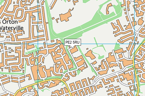 PE2 5RU map - OS VectorMap District (Ordnance Survey)