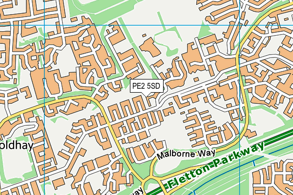 Lime Academy Orton map (PE2 5SD) - OS VectorMap District (Ordnance Survey)