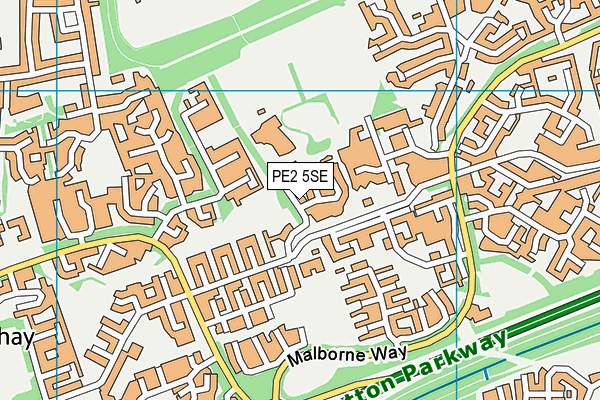 PE2 5SE map - OS VectorMap District (Ordnance Survey)