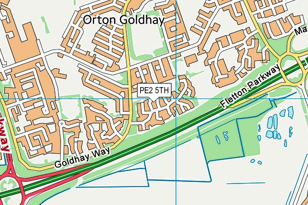 PE2 5TH map - OS VectorMap District (Ordnance Survey)