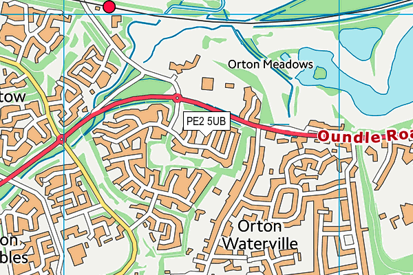 PE2 5UB map - OS VectorMap District (Ordnance Survey)