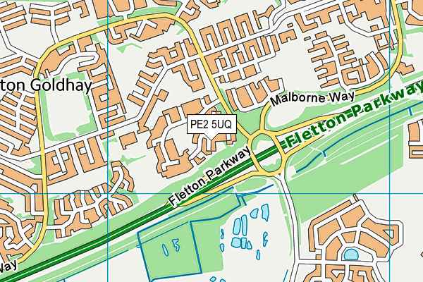 PE2 5UQ map - OS VectorMap District (Ordnance Survey)