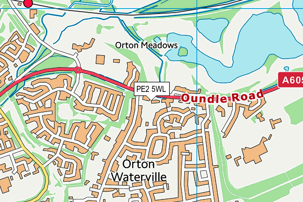 PE2 5WL map - OS VectorMap District (Ordnance Survey)