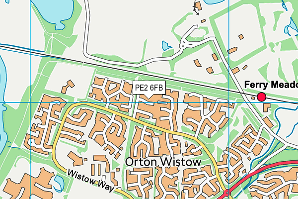 PE2 6FB map - OS VectorMap District (Ordnance Survey)