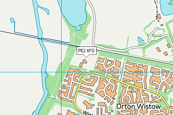 PE2 6FD map - OS VectorMap District (Ordnance Survey)