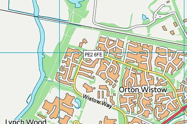 PE2 6FE map - OS VectorMap District (Ordnance Survey)