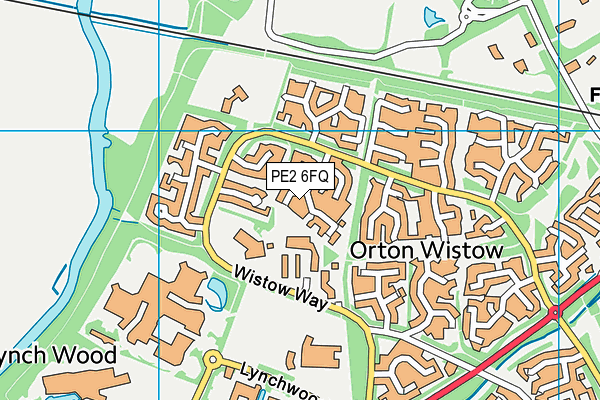 PE2 6FQ map - OS VectorMap District (Ordnance Survey)
