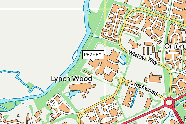 PE2 6FY map - OS VectorMap District (Ordnance Survey)