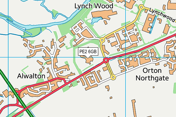 Marriott Leisure Club (Peterborough) map (PE2 6GB) - OS VectorMap District (Ordnance Survey)