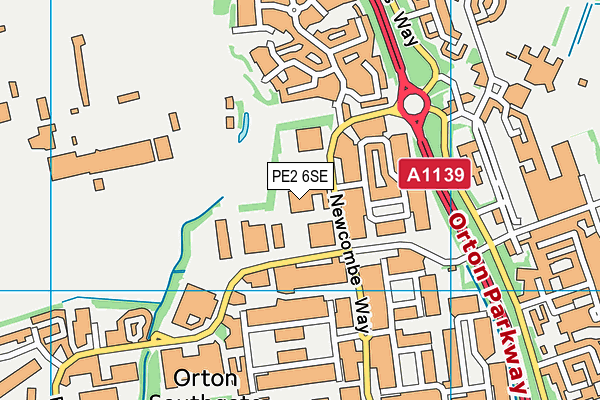 PE2 6SE map - OS VectorMap District (Ordnance Survey)