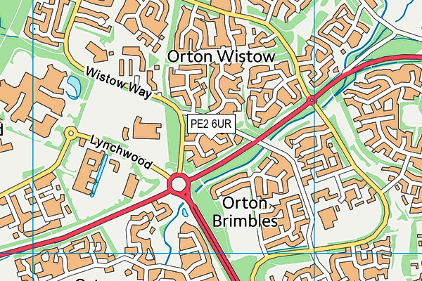 PE2 6UR map - OS VectorMap District (Ordnance Survey)