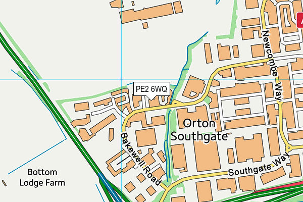 PE2 6WQ map - OS VectorMap District (Ordnance Survey)