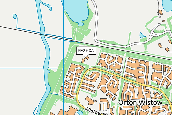 PE2 6XA map - OS VectorMap District (Ordnance Survey)