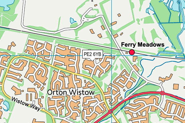 PE2 6YB map - OS VectorMap District (Ordnance Survey)