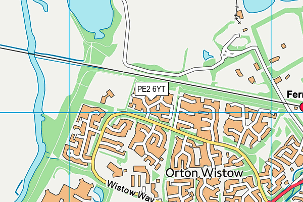 PE2 6YT map - OS VectorMap District (Ordnance Survey)