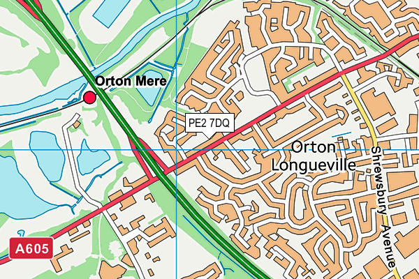 PE2 7DQ map - OS VectorMap District (Ordnance Survey)