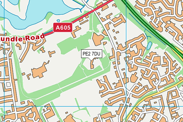 PE2 7DU map - OS VectorMap District (Ordnance Survey)