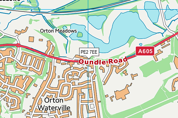 PE2 7EE map - OS VectorMap District (Ordnance Survey)