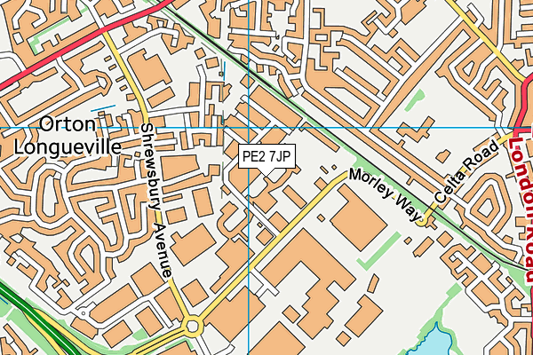 PE2 7JP map - OS VectorMap District (Ordnance Survey)