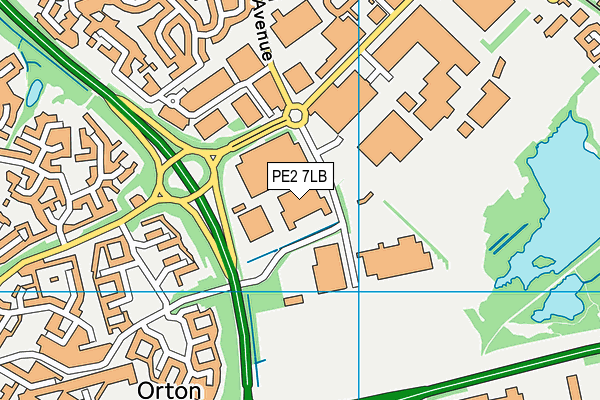 PE2 7LB map - OS VectorMap District (Ordnance Survey)